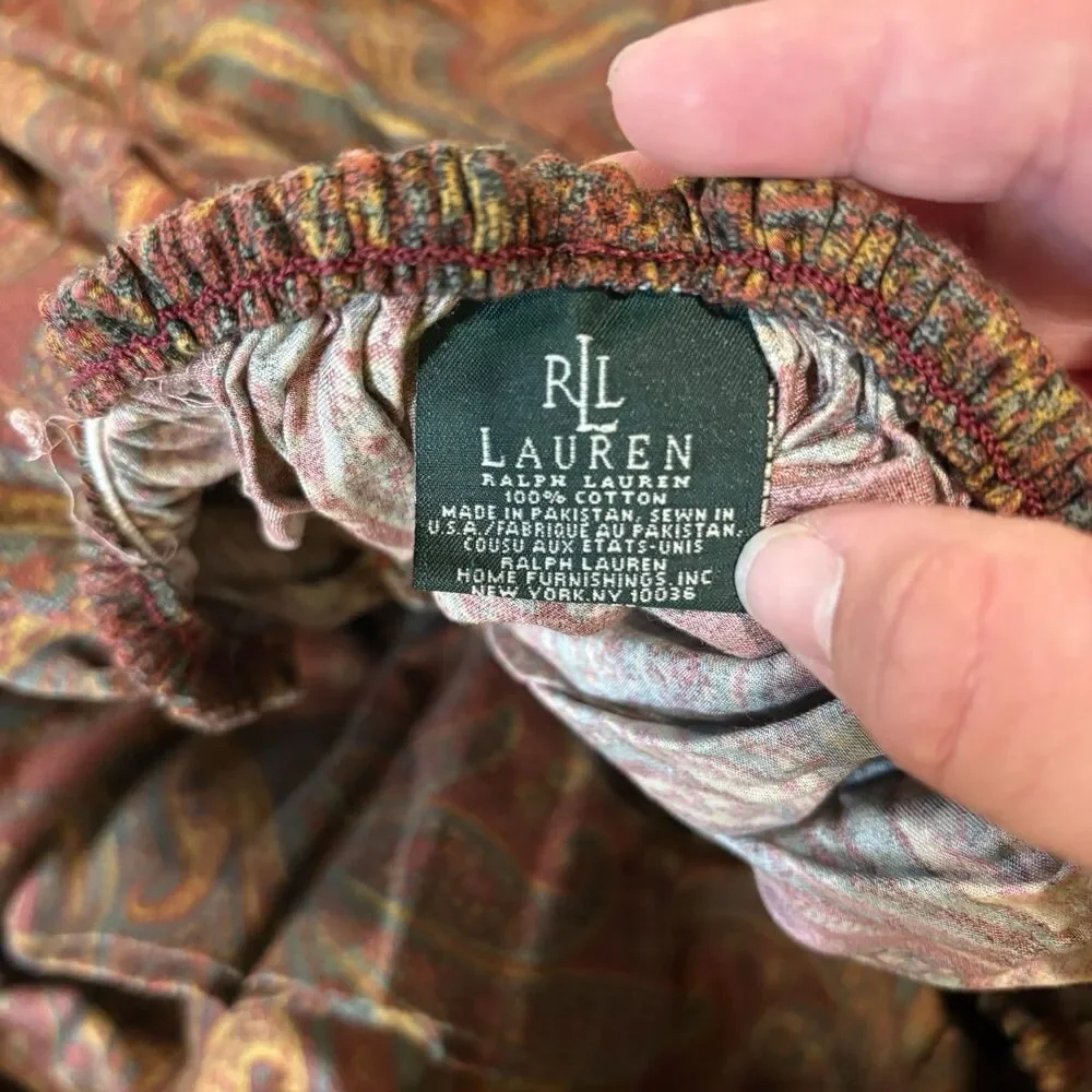 RALPH LAUREN Great Barrington Paisley King Cotton Fitted Sheet